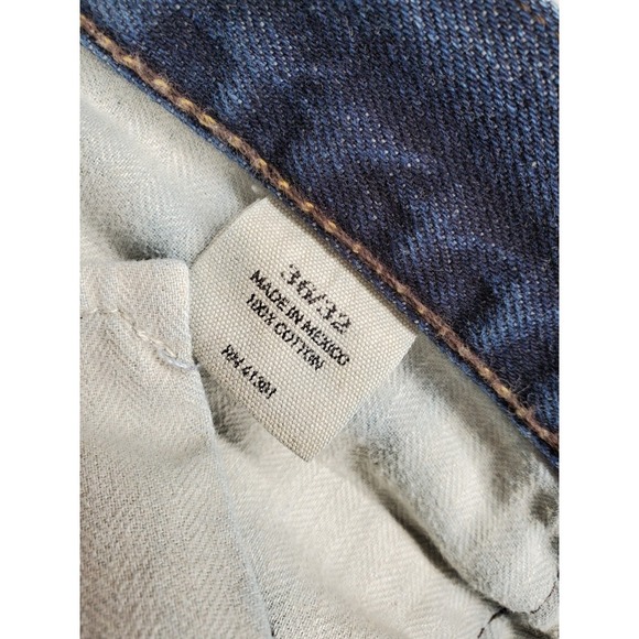COPY Polo Ralph Lauren Cortland Blue Jean Men 36x32 Distressed Wide Leg (38x31.5 - Picture 2 of 13